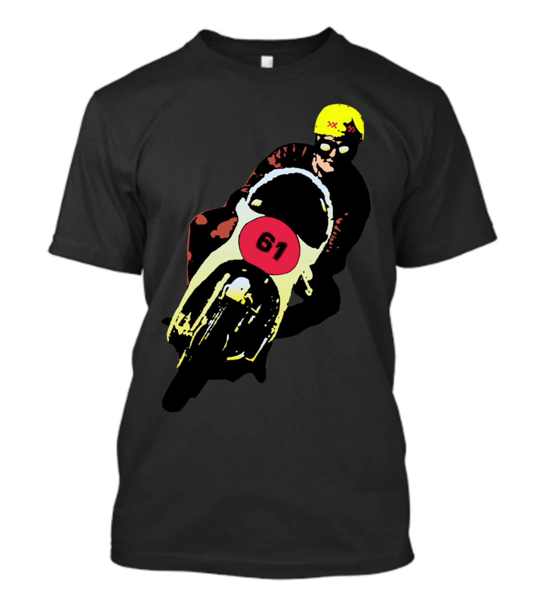 Cafe Racer Motorcycle Rider 61 Racing T-Shirt