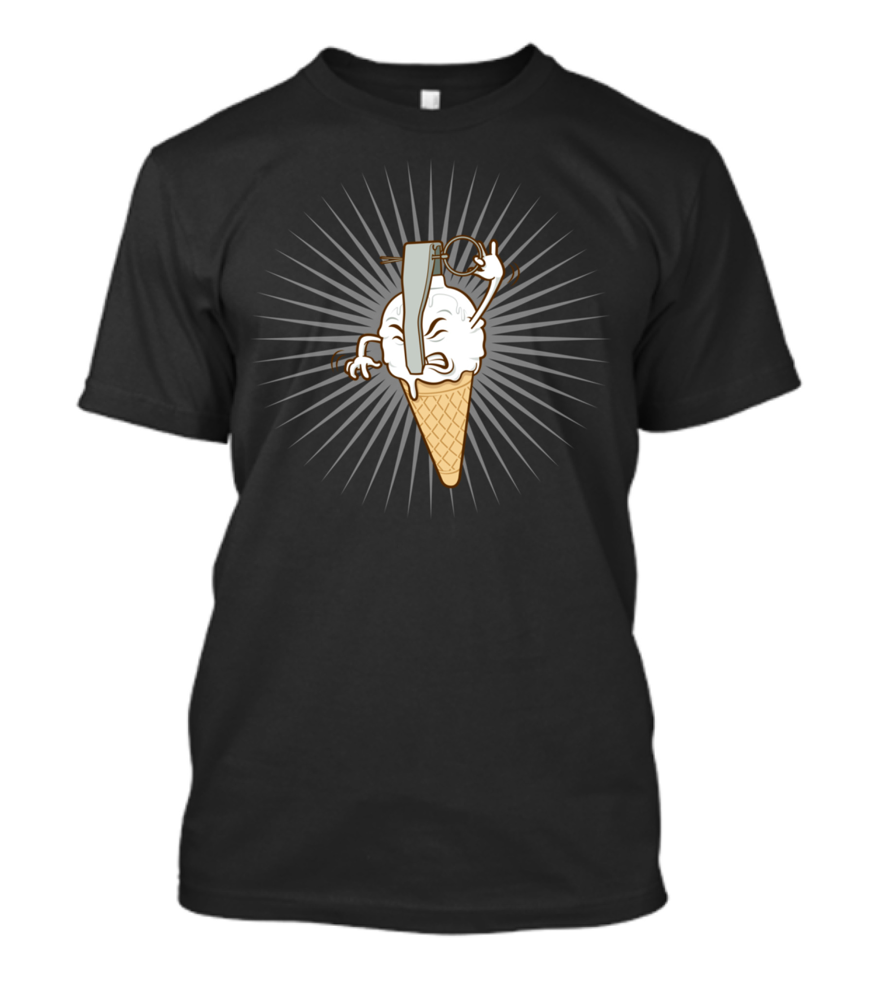 Explodo Gelato Ice Cream Cone With Dynamite And Detonator T-Shirt