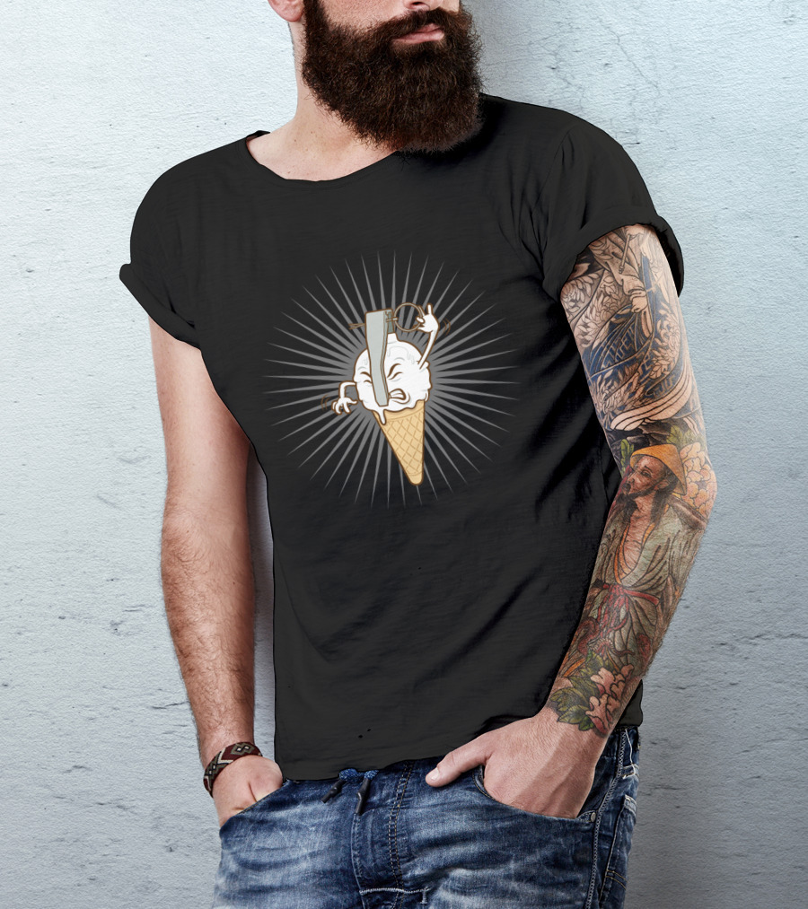 Explodo Gelato Ice Cream Cone With Dynamite And Detonator T-Shirt