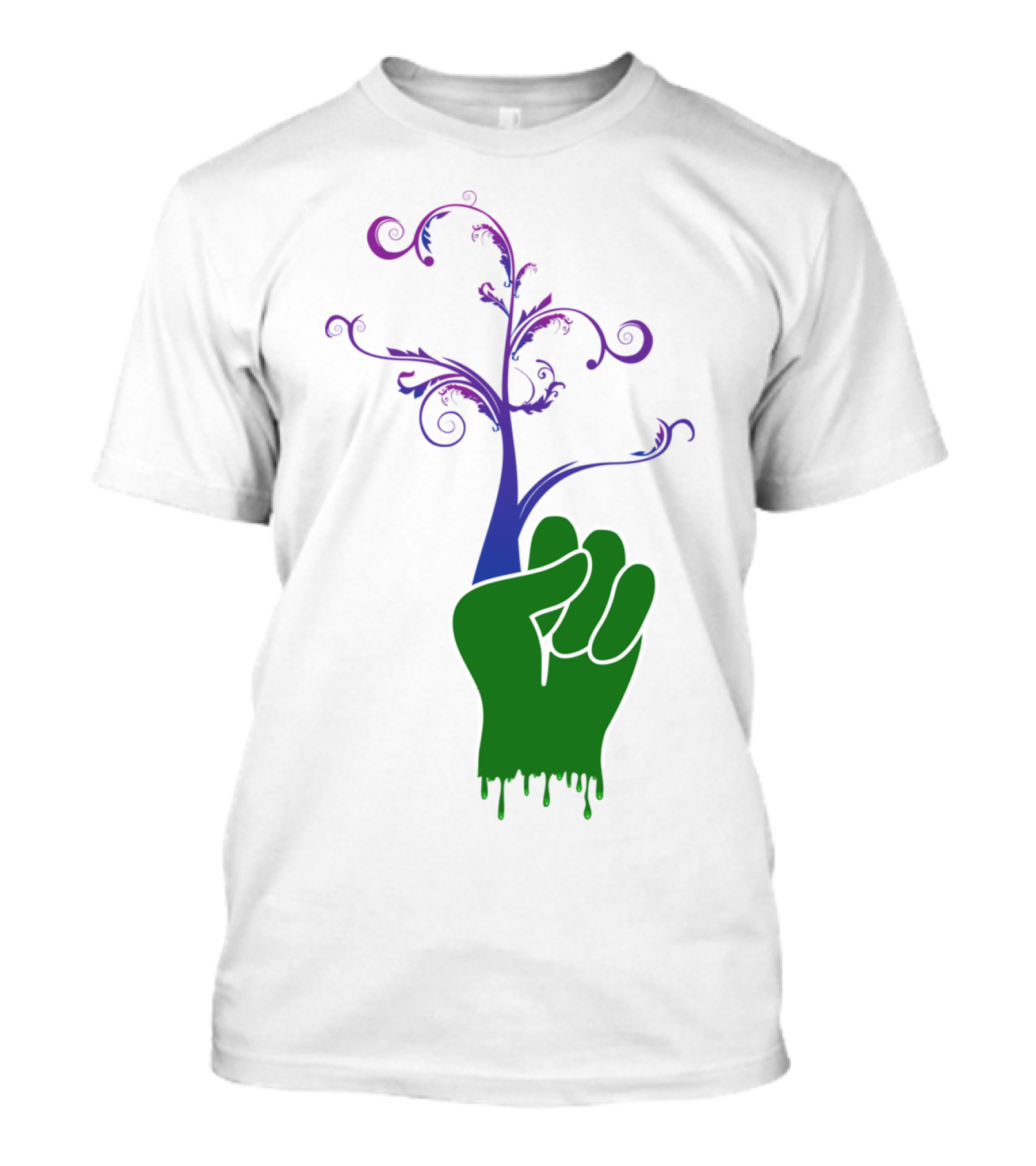 Different Point Of View Fist With Emerging Flourish Tree T-Shirt