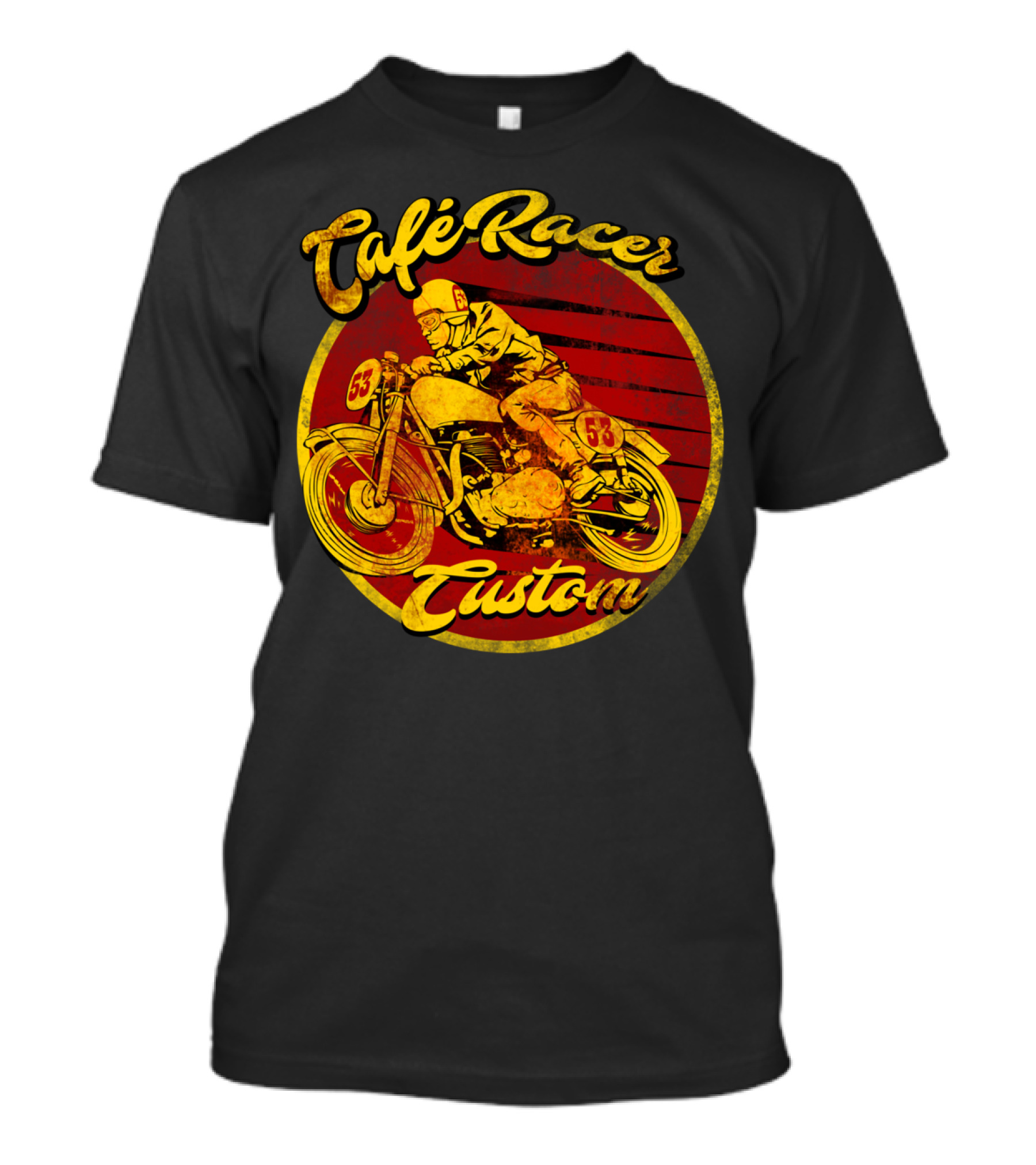 Café Racer Vintage Motorcycle Racing Custom 53 T-Shirt