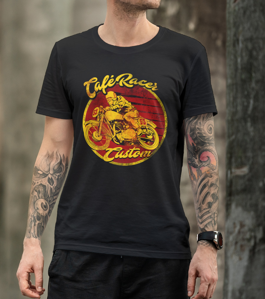 Café Racer Vintage Motorcycle Racing Custom 53 T-Shirt