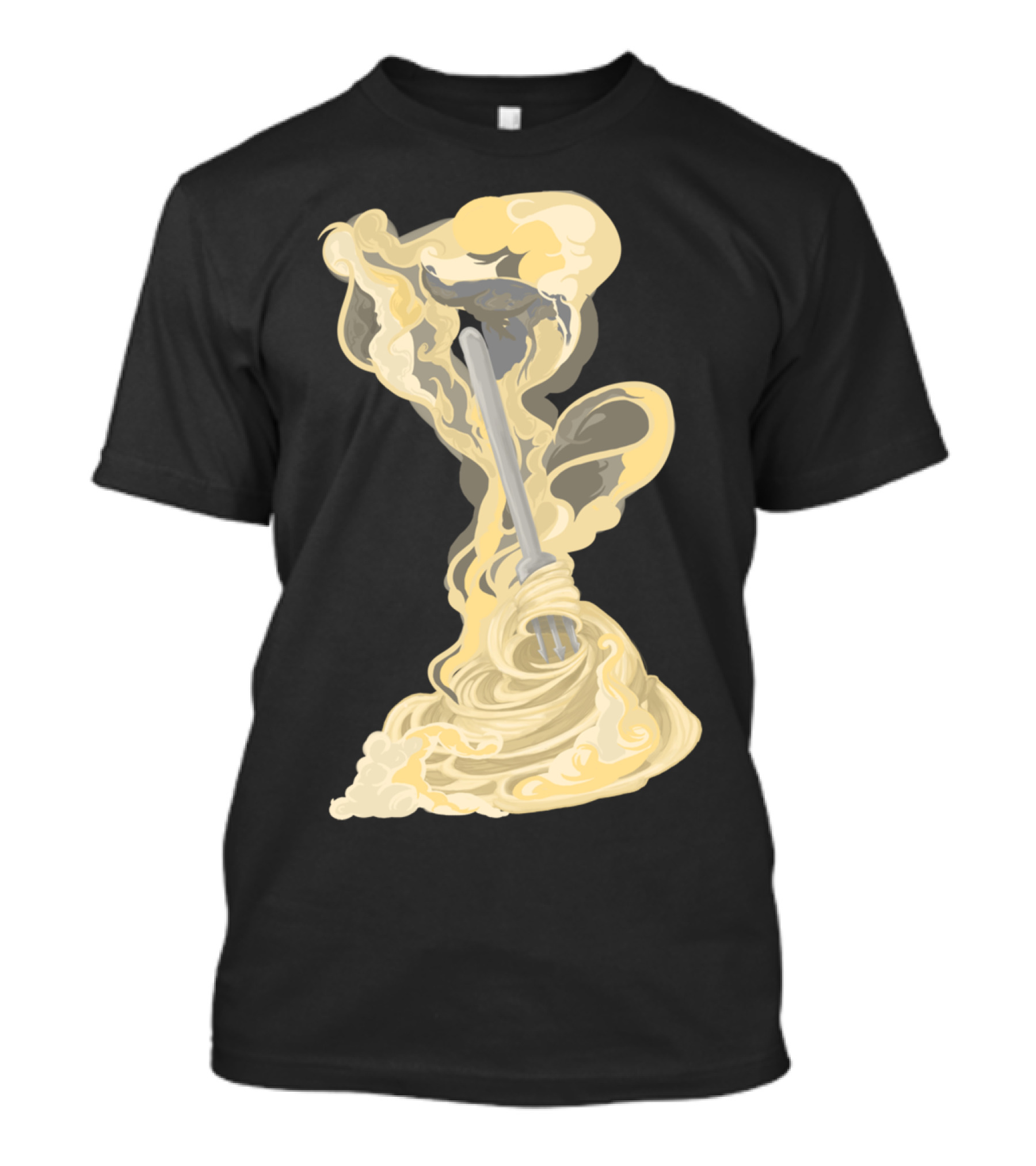 A Very Hot Noodle Galaxy Of Steam With Fork Swirl T-Shirt