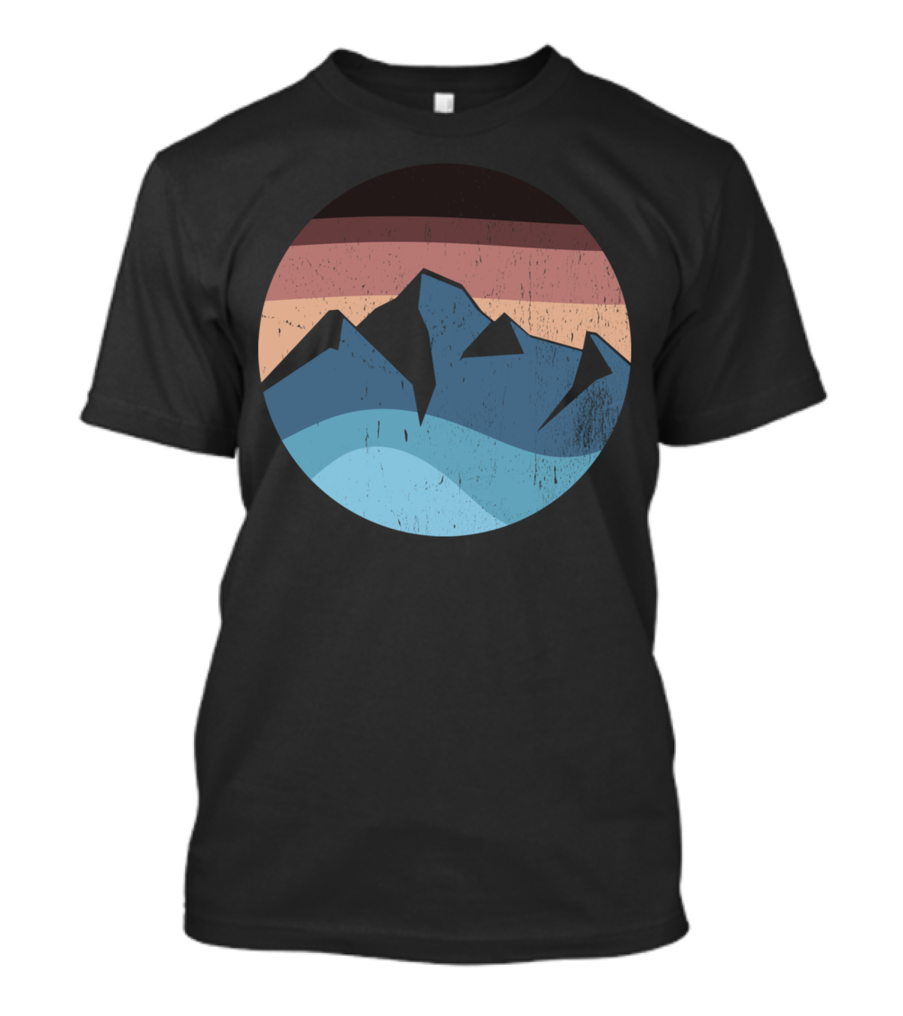 Blue Mountain Gradient Circle T-Shirt