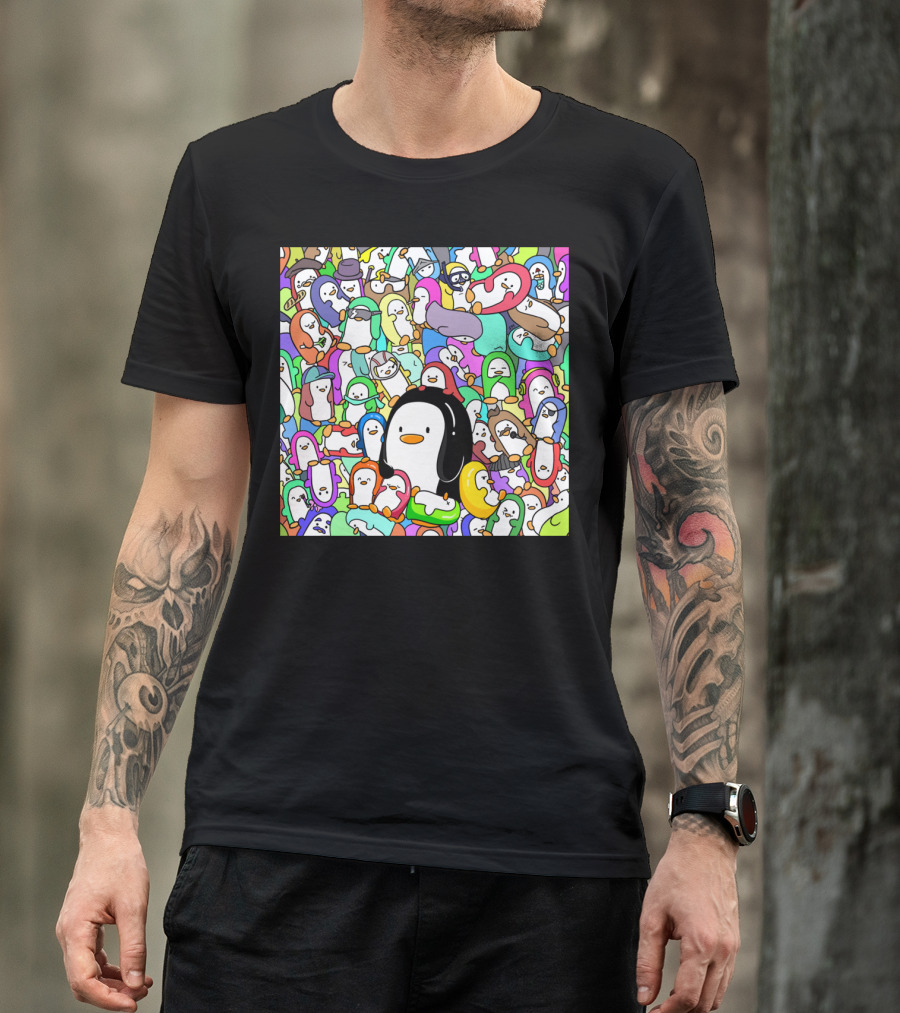 Humphrey And Friends Colorful Penguin Characters T-Shirt