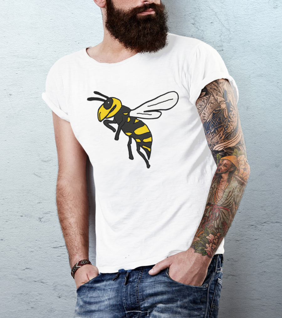 Cool Funny Yellow Jacket Cartoon Bee T-Shirt