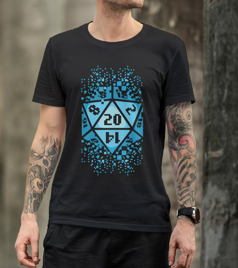 Digi Diced 20-Sided Pixelated Dice T-Shirt