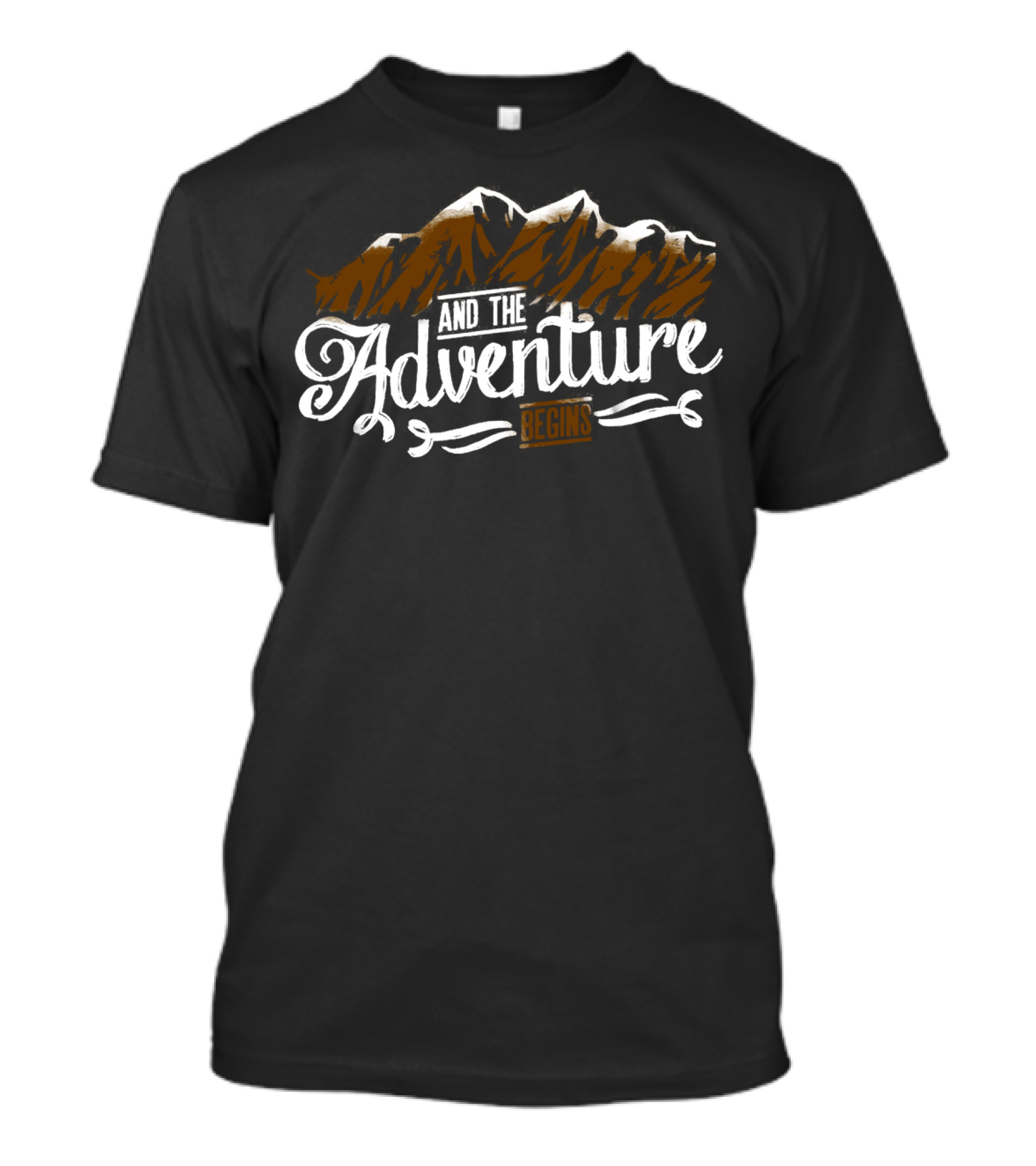 And The Adventure Begins Mountain Journey T-Shirt