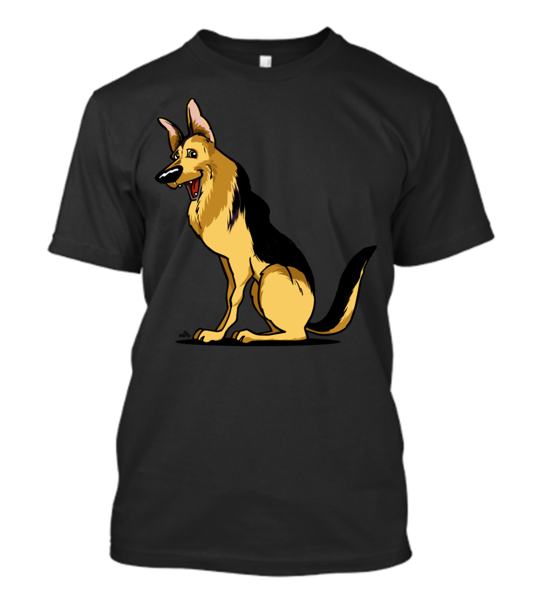 Cool German Shepherds Cartoon Style Iconic Look T-Shirt