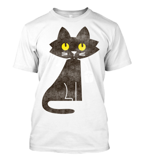 Hungry Hungry Cat With Computer Mouse In Mouth T-Shirt