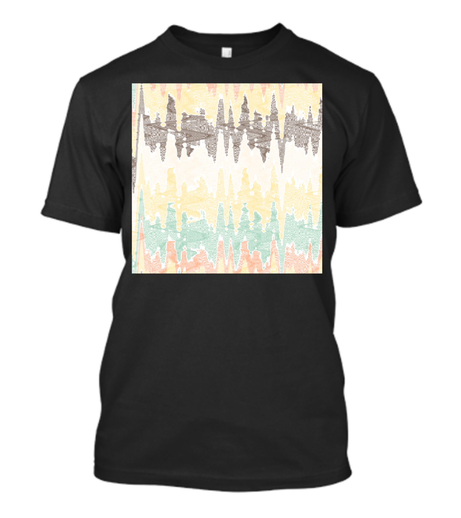 Digital Painting Abstract Landscape Soundwave T-Shirt