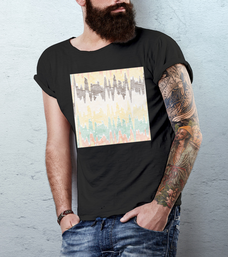 Digital Painting Abstract Landscape Soundwave T-Shirt