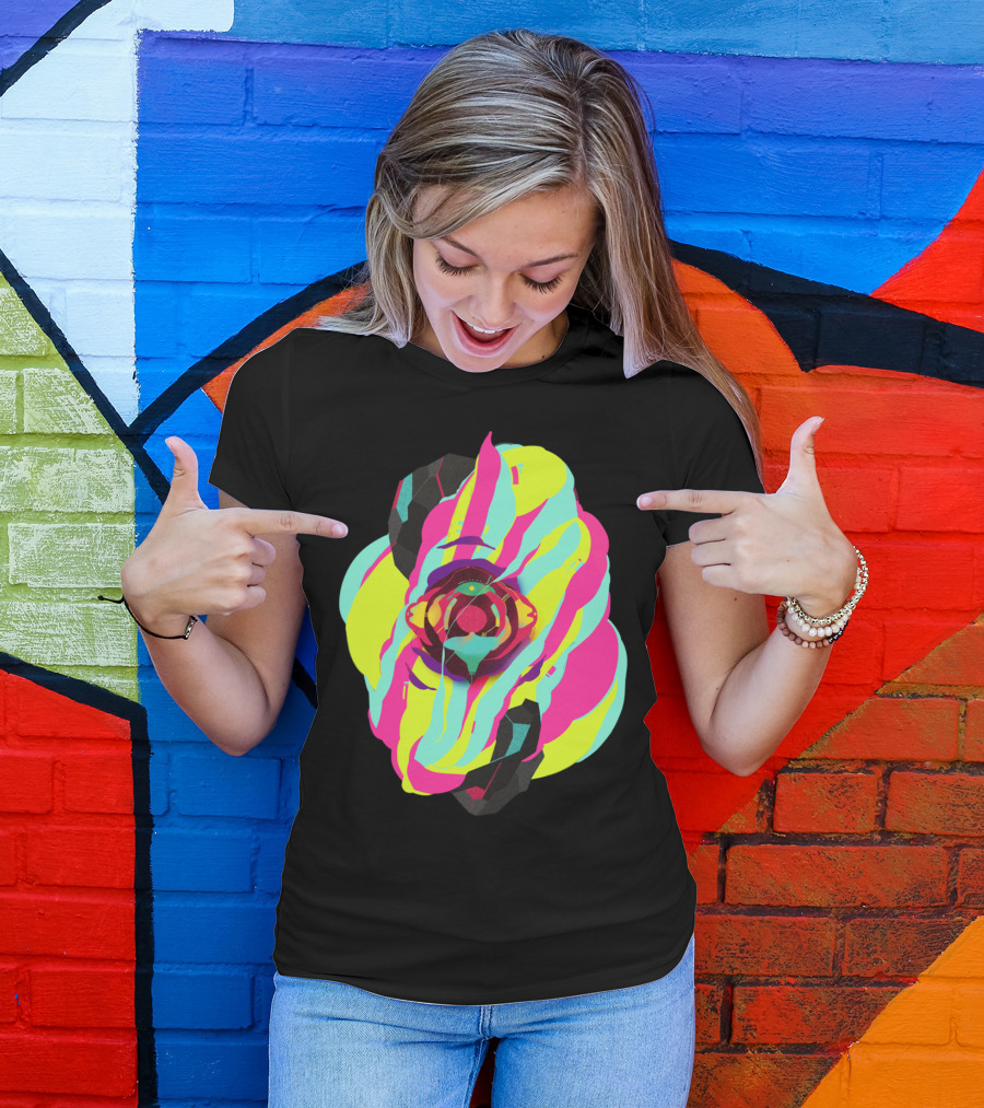 Magnity Vivid Abstract Floral Swirl T-Shirt