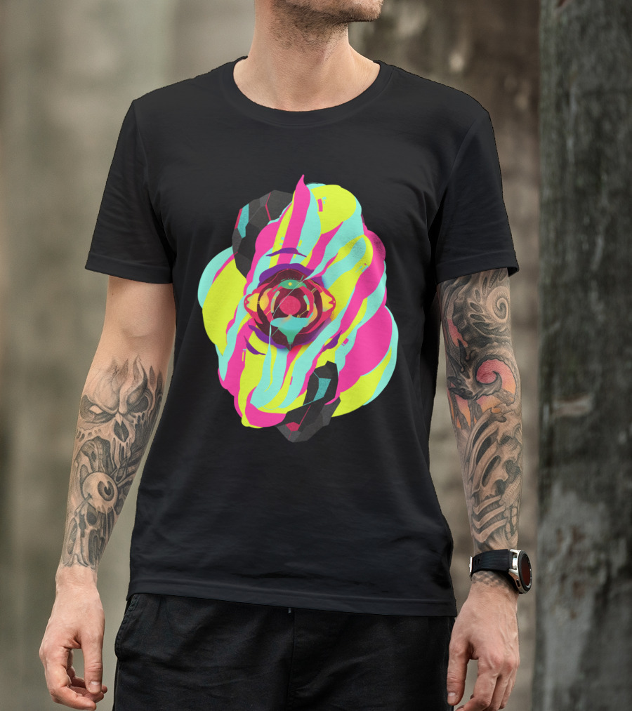 Magnity Vivid Abstract Floral Swirl T-Shirt