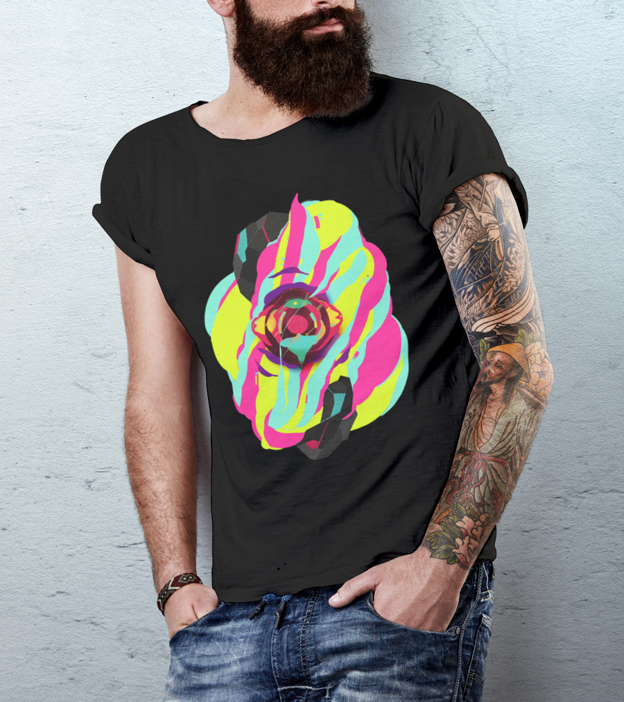 Magnity Vivid Abstract Floral Swirl T-Shirt
