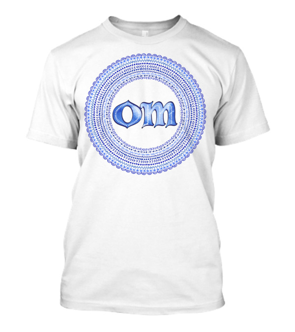 Om Blue Mandala Circular T-Shirt