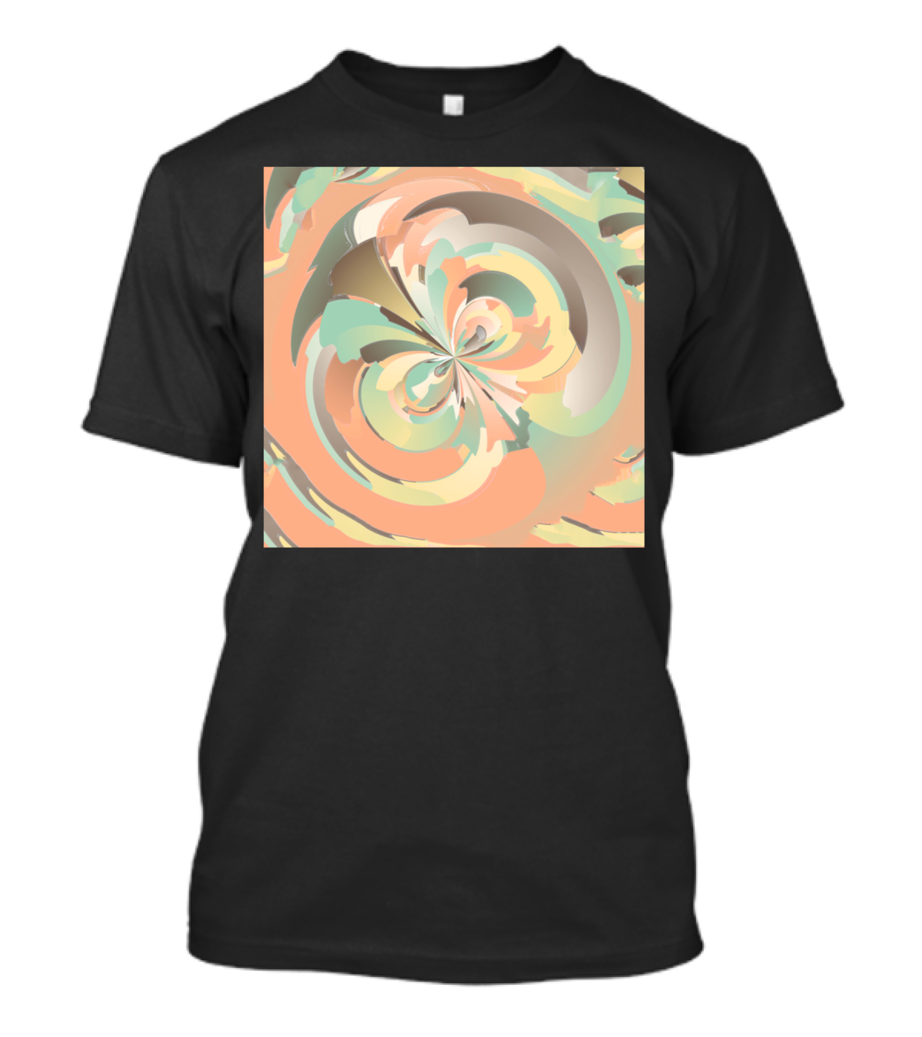 Digital Watercolor Swirl In Pastel Hues T-Shirt