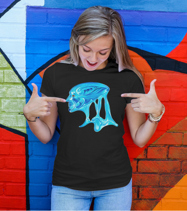 Digital Nomad Blue Engine Visage Transformation T-Shirt