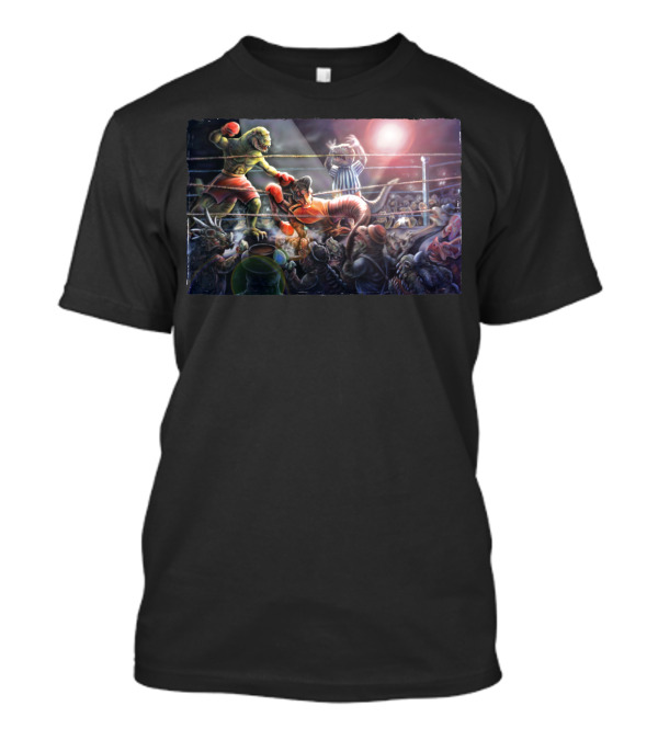Battle Of The Ages Dinosaur Boxing Match Spectacle T-Shirt