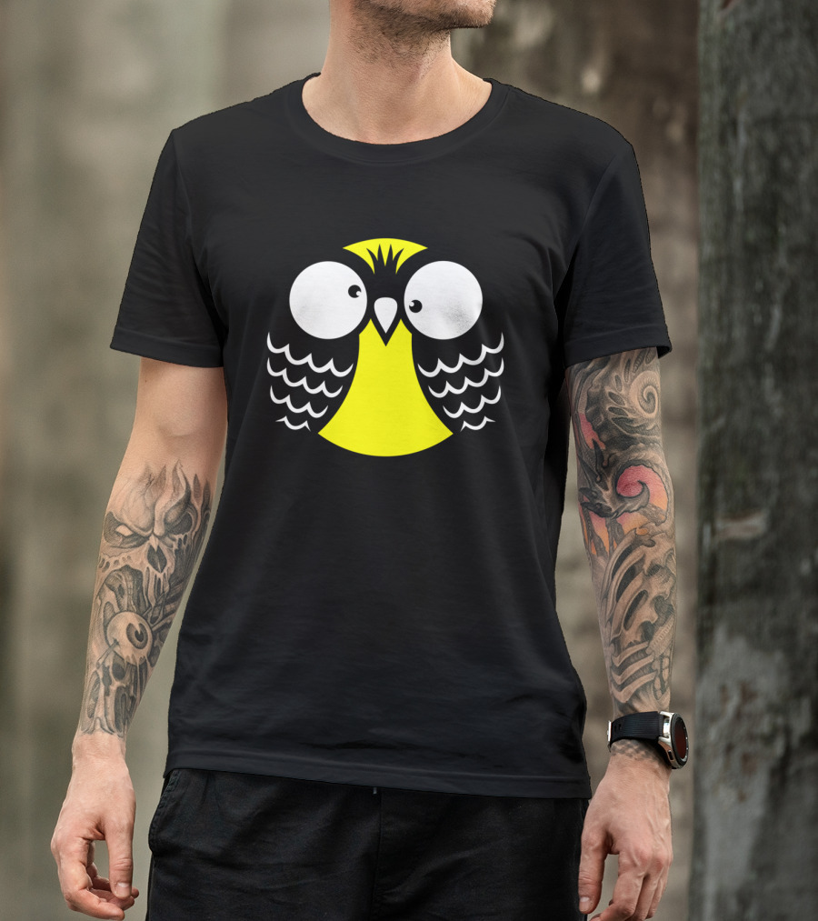 Cool Owl I Need A Vacation Yellow And Black Cartoon Owl T-Shirt