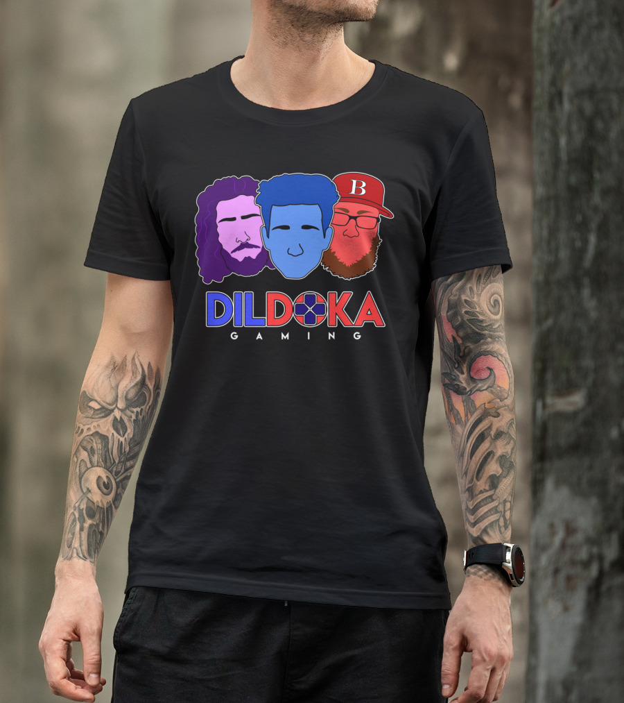 DilDoka Gaming Three Colorful Faces Iconic T-Shirt