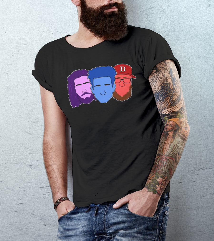 DilDoka Heads Stick Trio Face Art B Hat T-Shirt