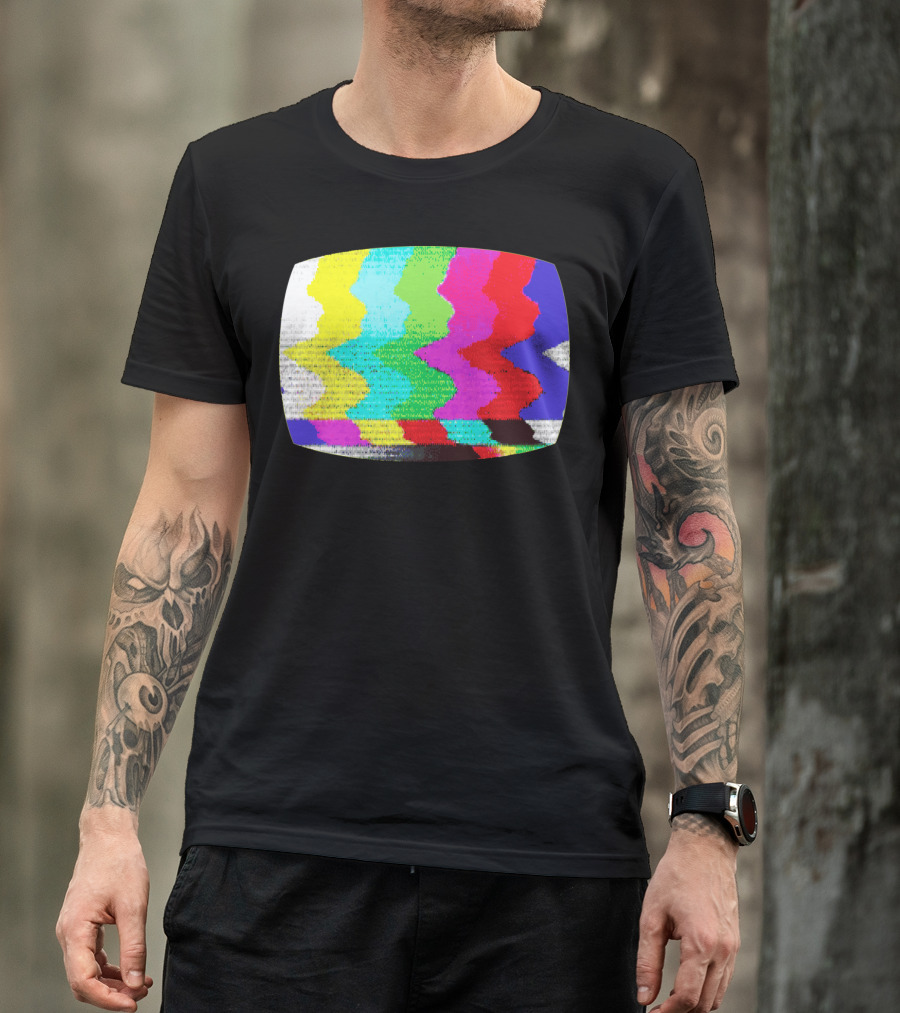 No Signal Color Bars Static Television Display T-Shirt