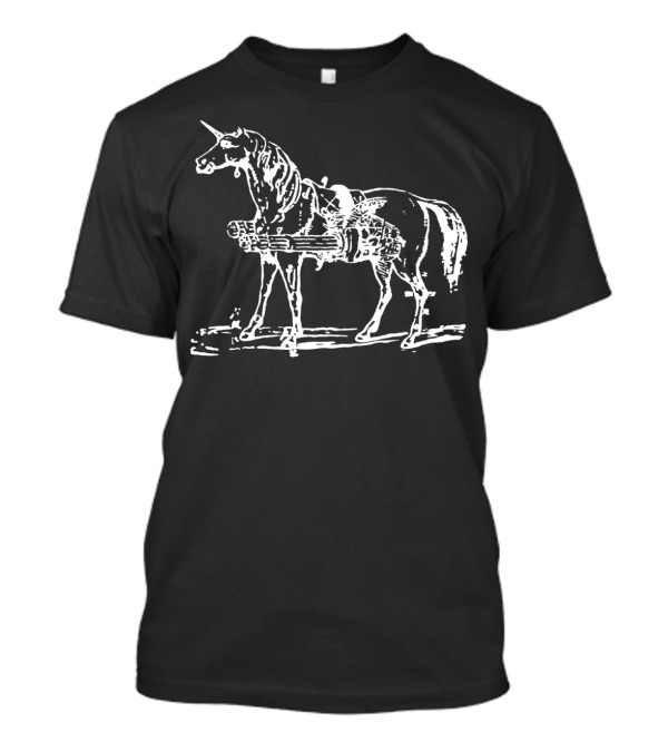 Battlecorn Unicorn With Gatling Gun T-Shirt