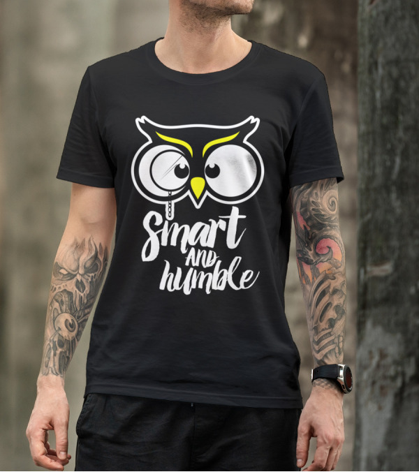 Smart And Humble Owl With Monocle T-Shirt