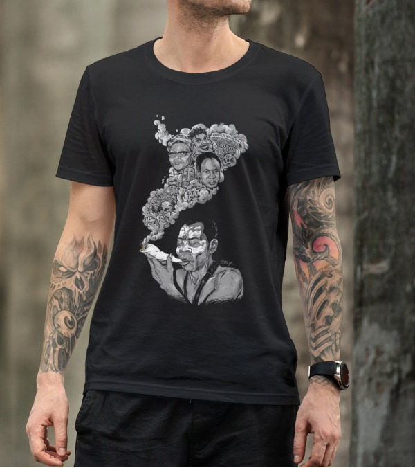 Food For Thought Surulere Wails Faces And Smoke T-Shirt