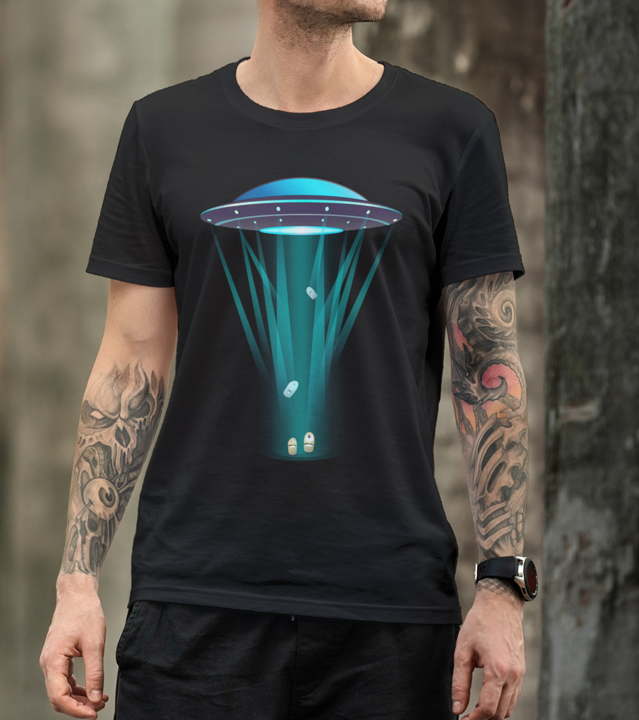 Abductees UFO Spaceship Alien Encounter Capsule Beam T-Shirt