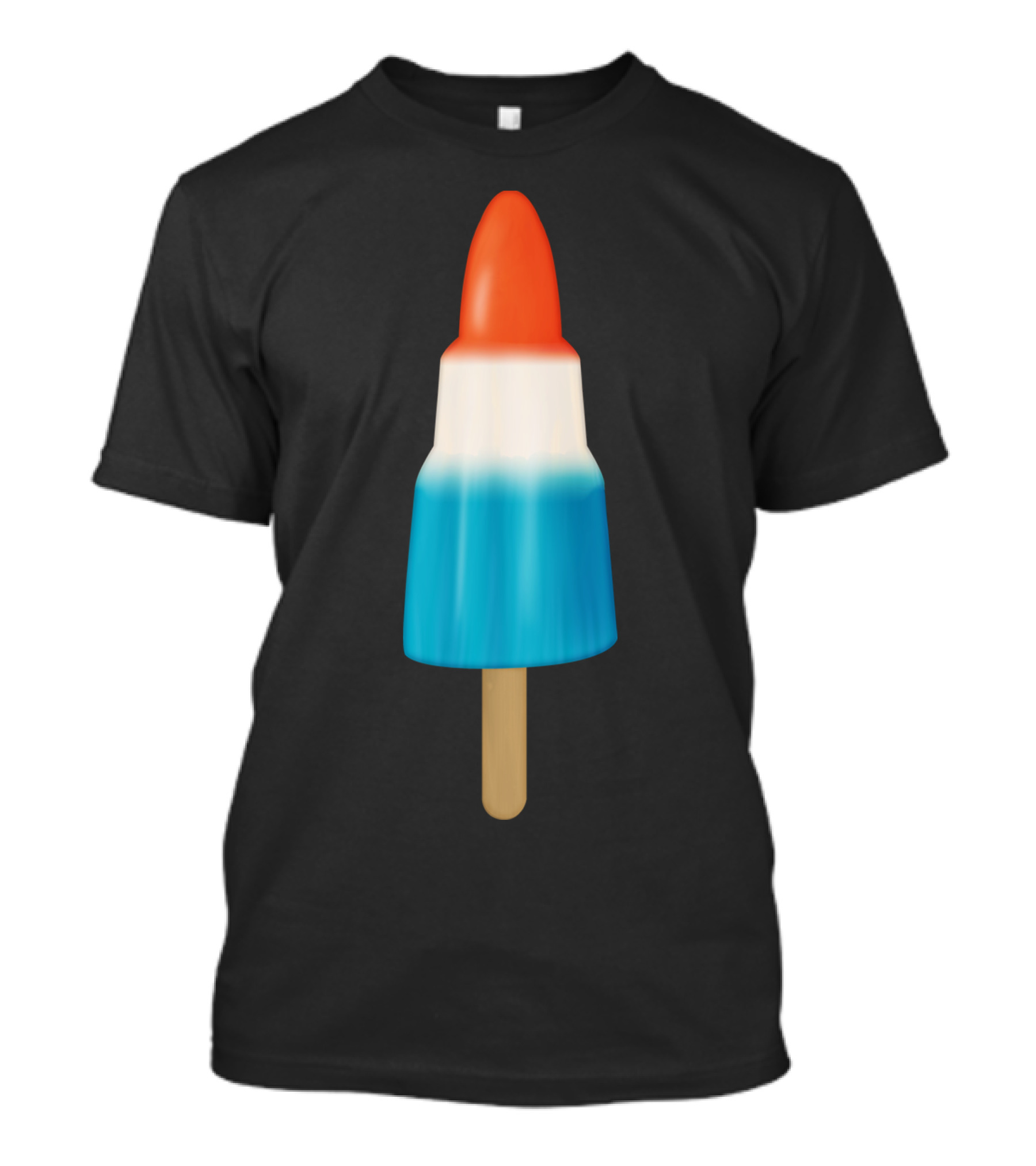 Rocket Popsicle Red White Blue Ice Cream T-Shirt