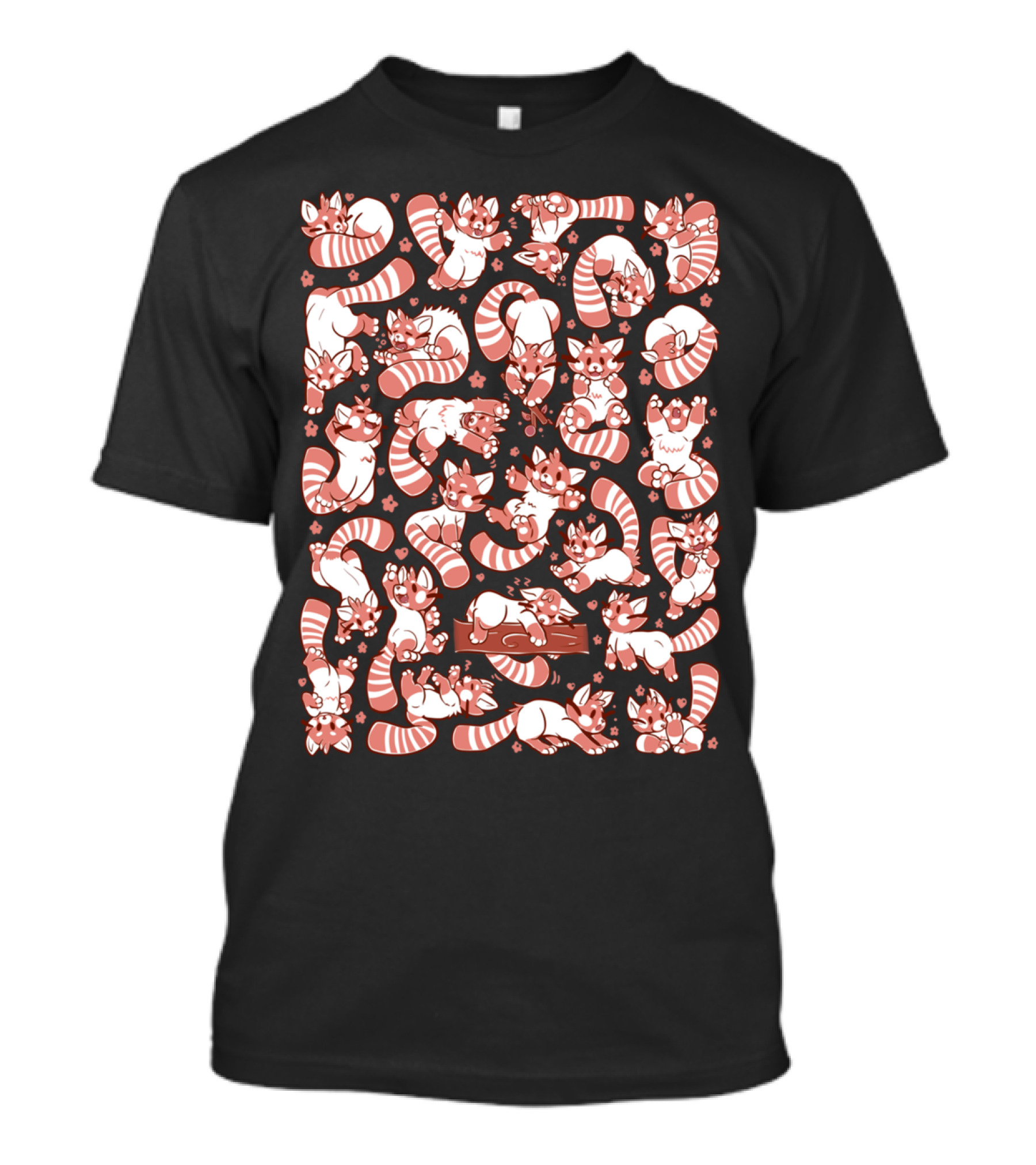 Red Panda Spread Cute Cartoon T-Shirt