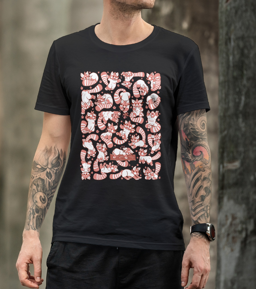 Red Panda Spread Cute Cartoon T-Shirt