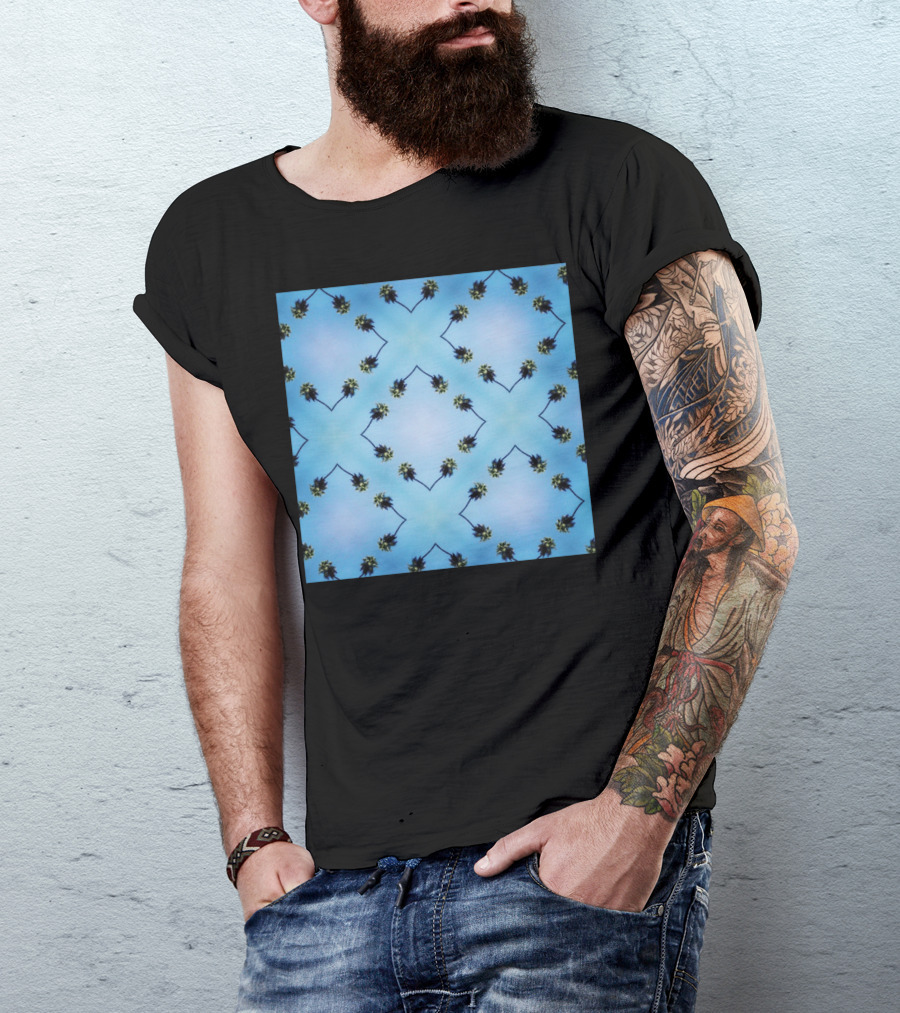 California Skies Blue Palm Tree T-Shirt