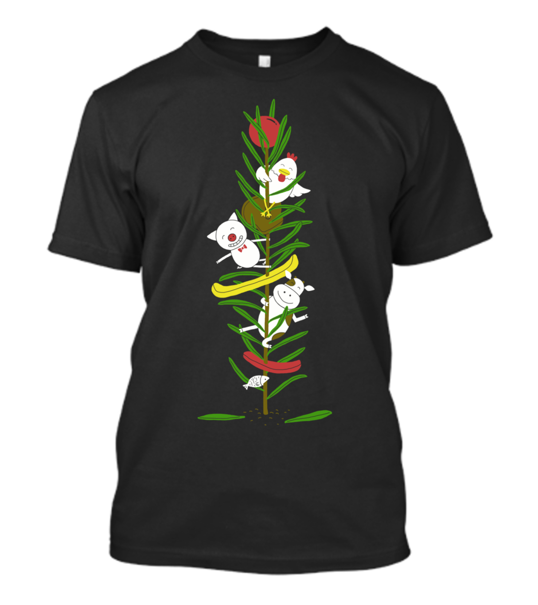 BBQ Skewer With Chicken Pig Cow And Vegetables T-Shirt