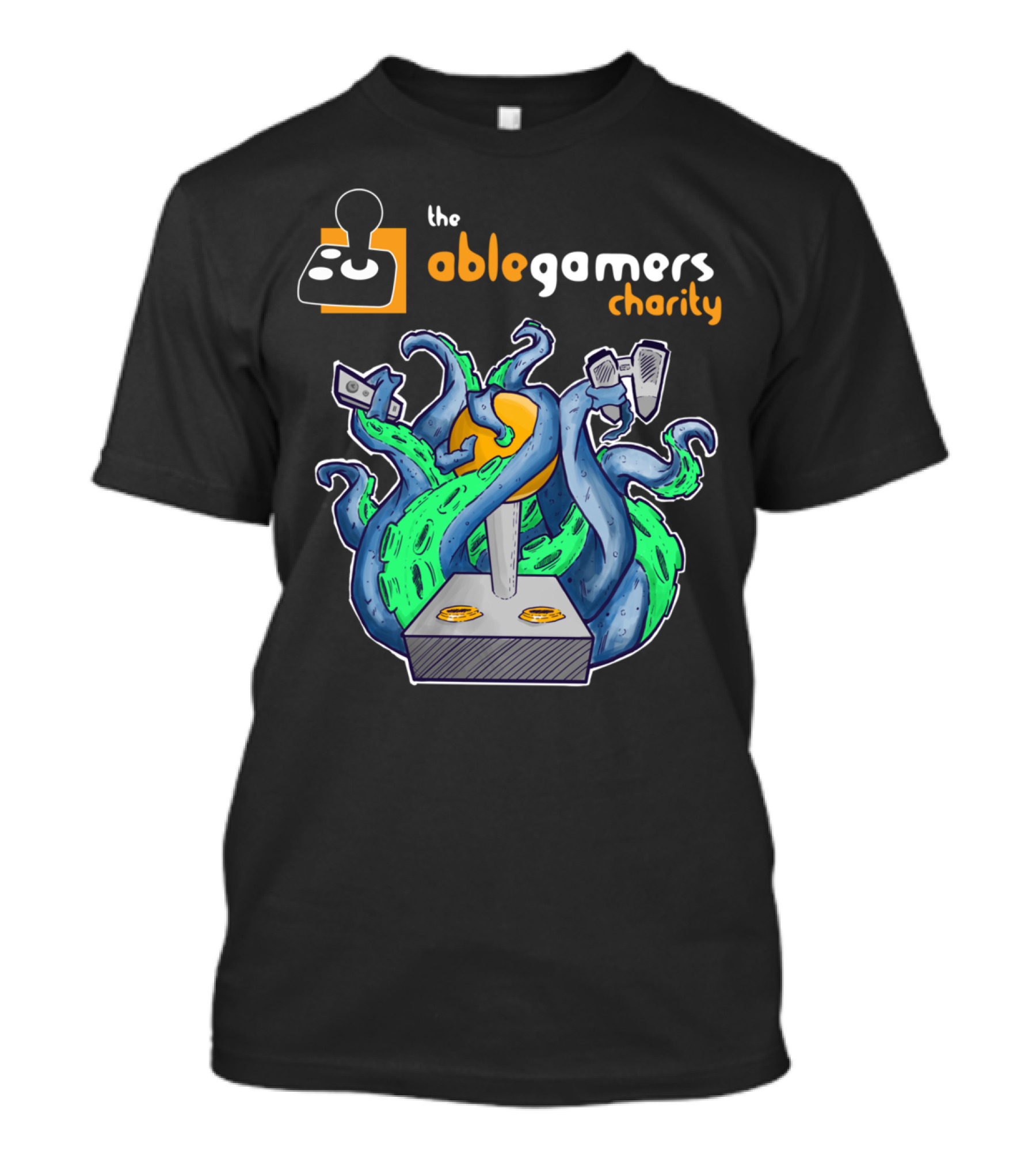 The Ablegamers Charity Octopus Video Game Controller And Accessories T-Shirt