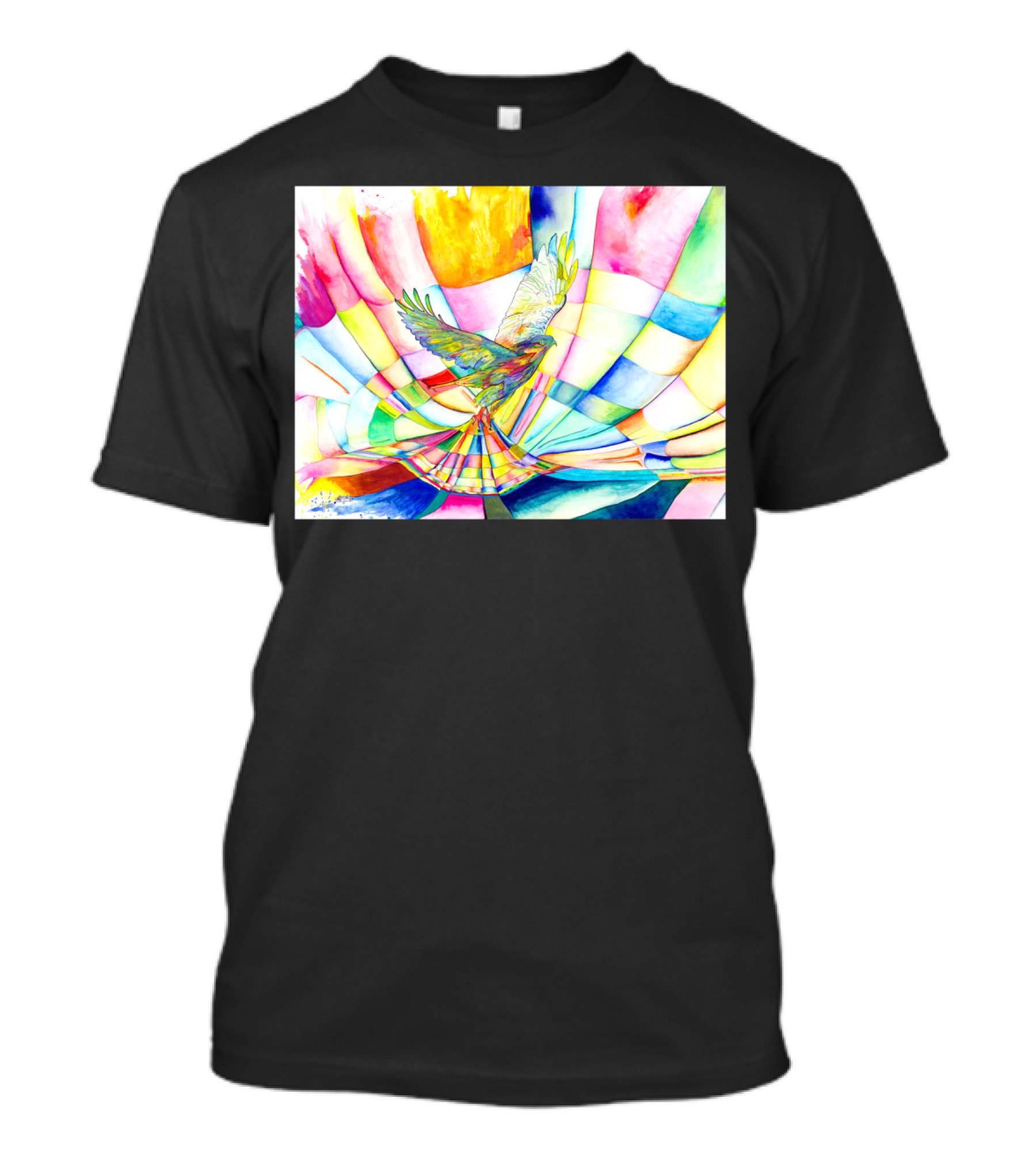 Colorful Hawk In Abstract Kaleidoscope T-Shirt