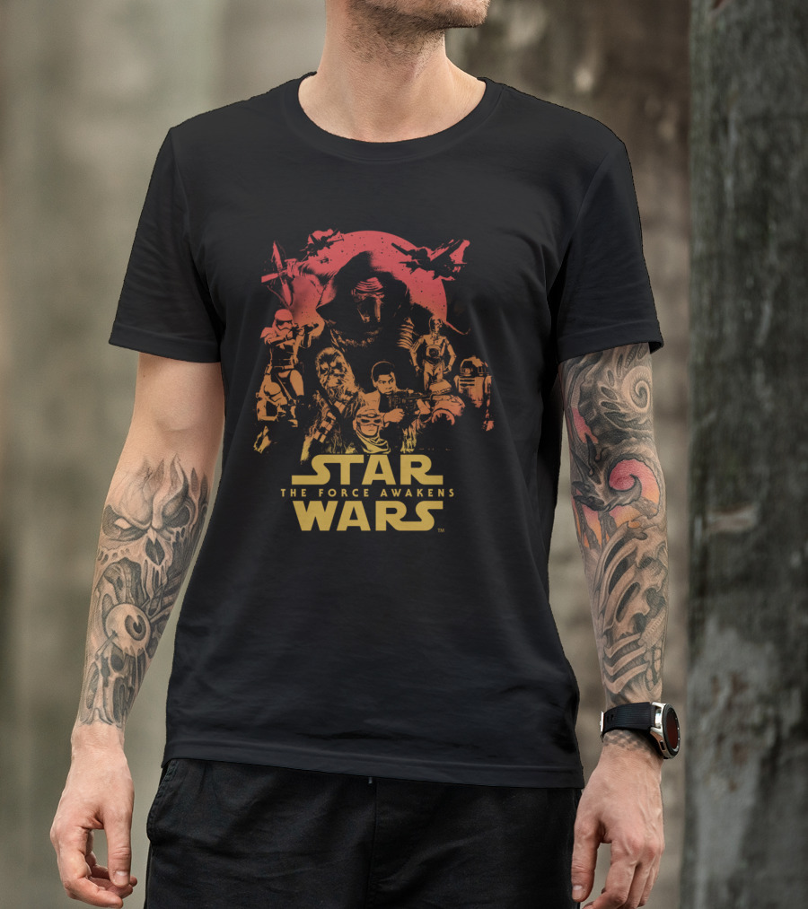 Star Wars The Force Awakens Characters Montage T-Shirt