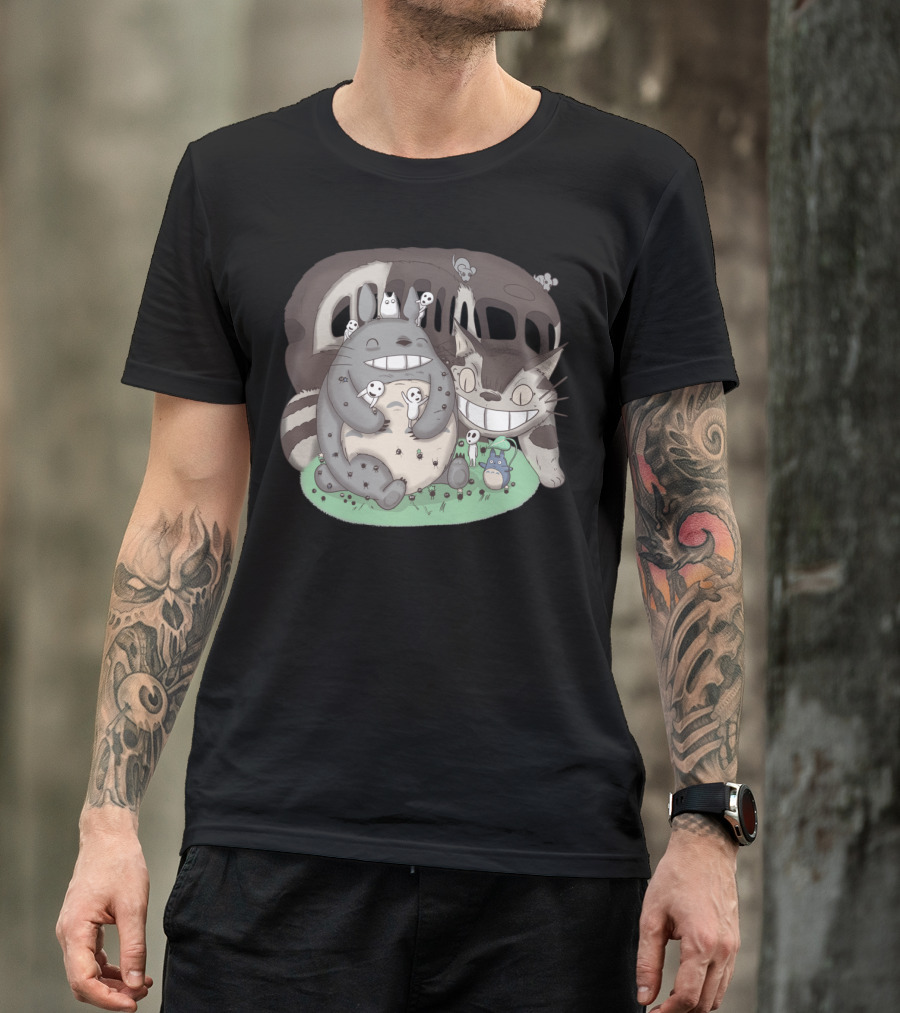 My Neighbor Totoro Catbus Kodama Forest Friends T-Shirt