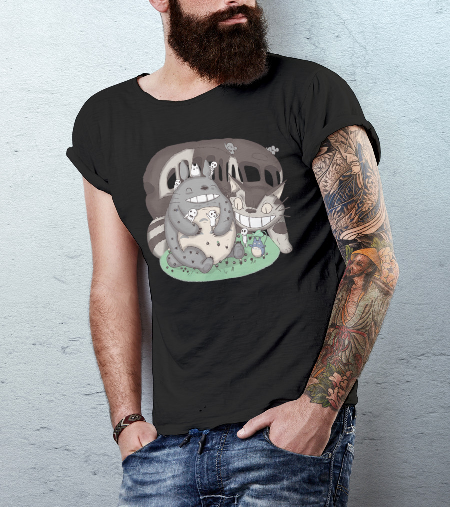 My Neighbor Totoro Catbus Kodama Forest Friends T-Shirt