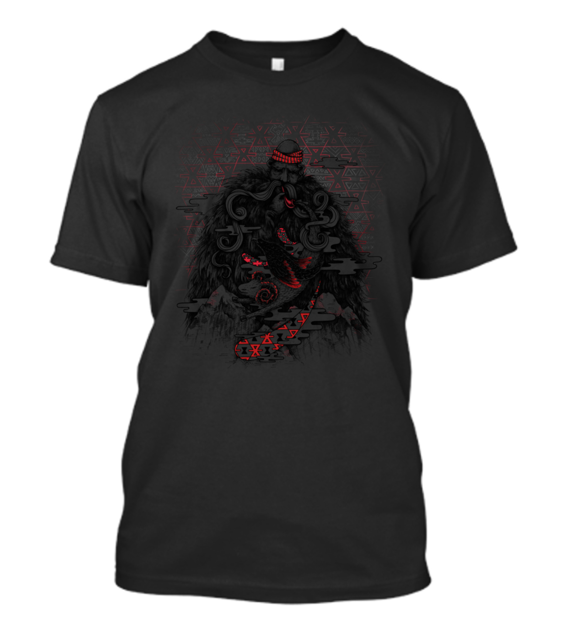 Call Of Tradition Viking Warrior With Norse Runes And Helmet T-Shirt