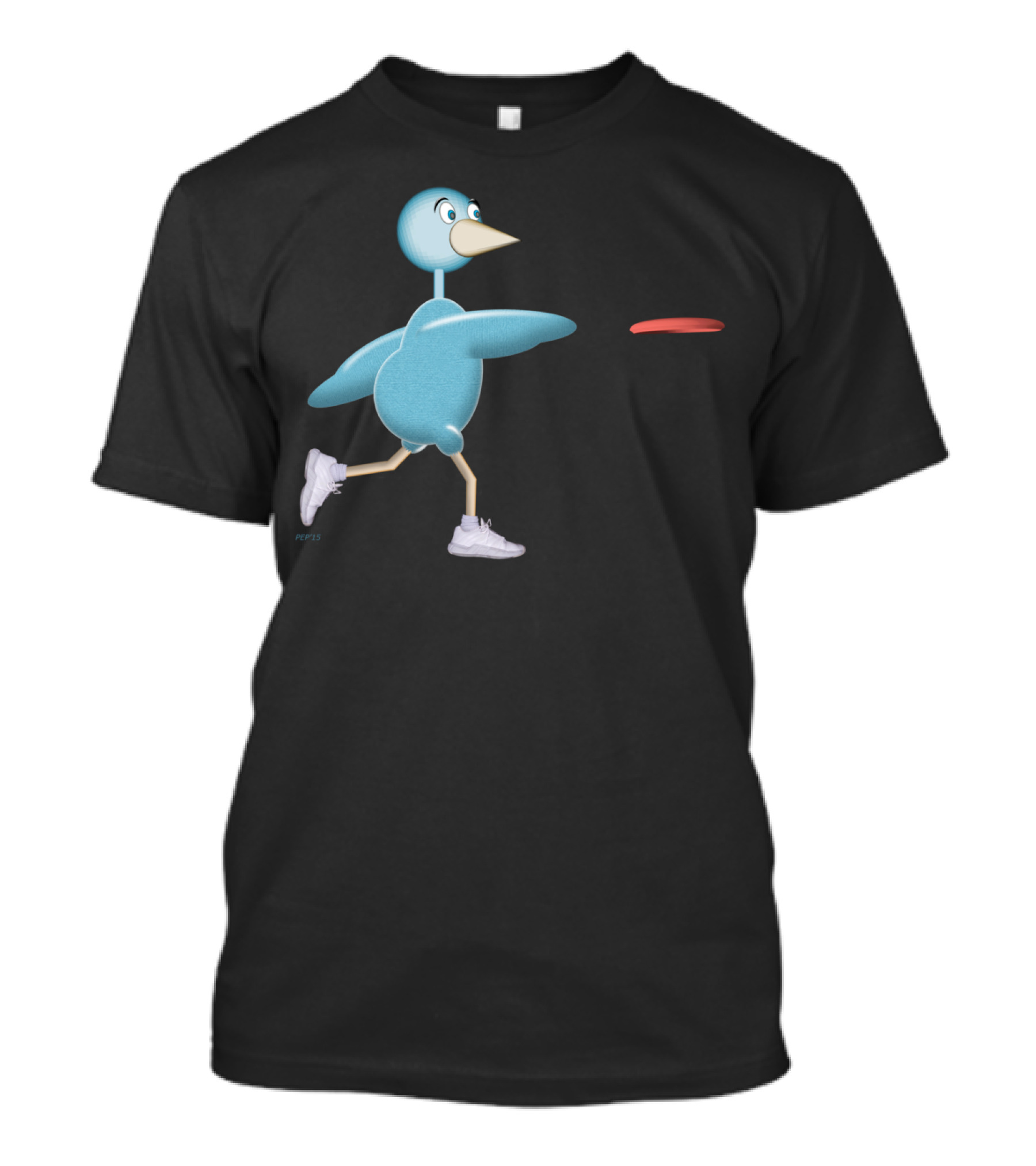 Disc Golf Bird Throwing Disc In Sneakers T-Shirt