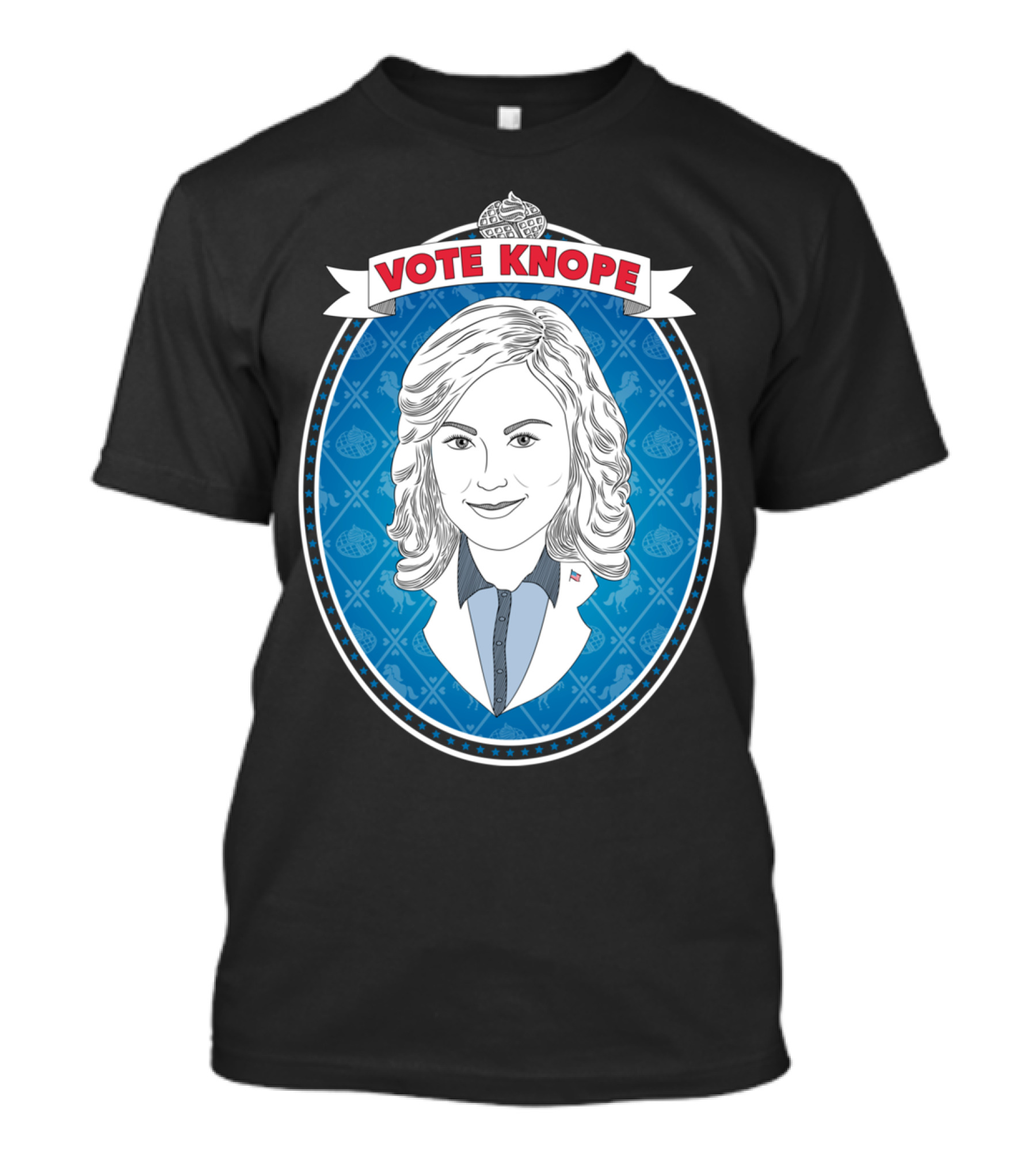 Vote Knope Leslie Portrait Badge T-Shirt