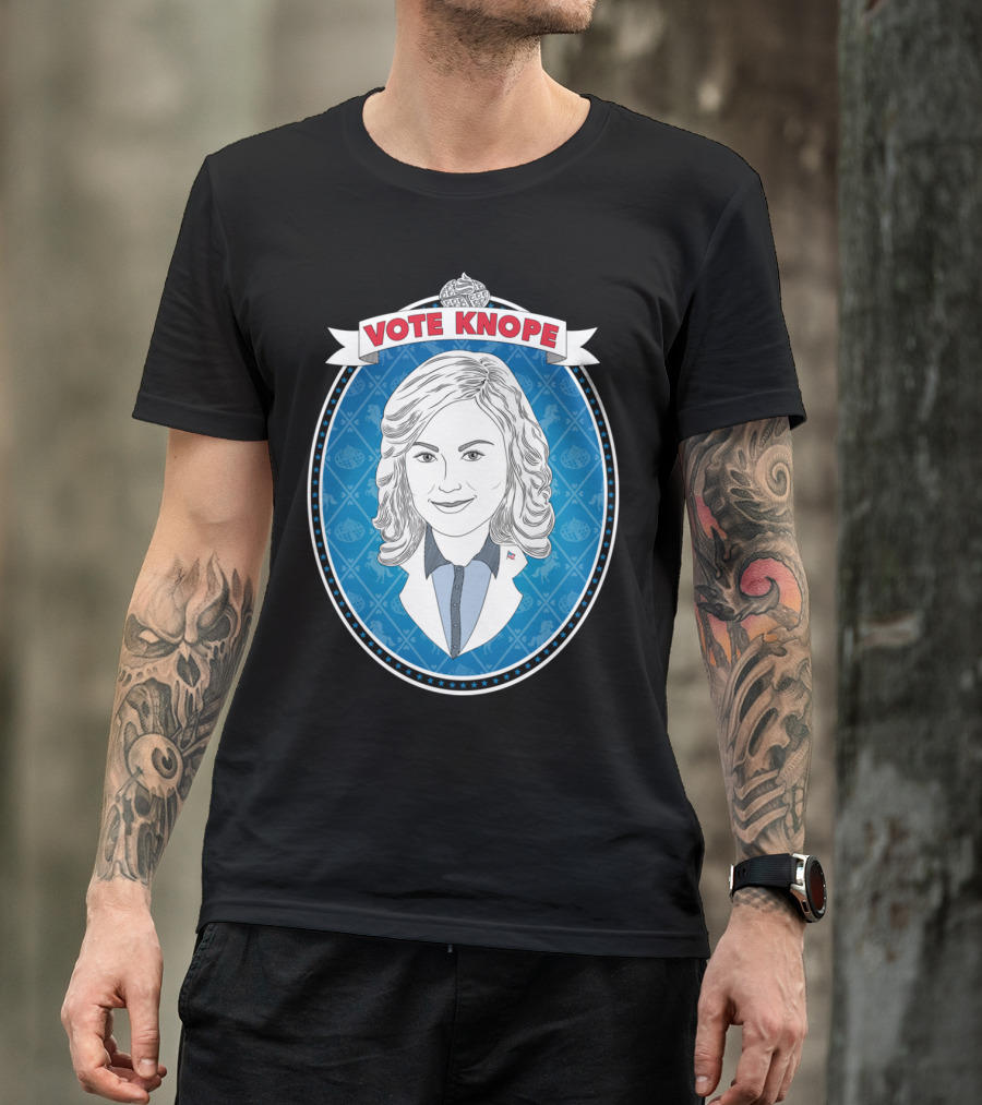 Vote Knope Leslie Portrait Badge T-Shirt