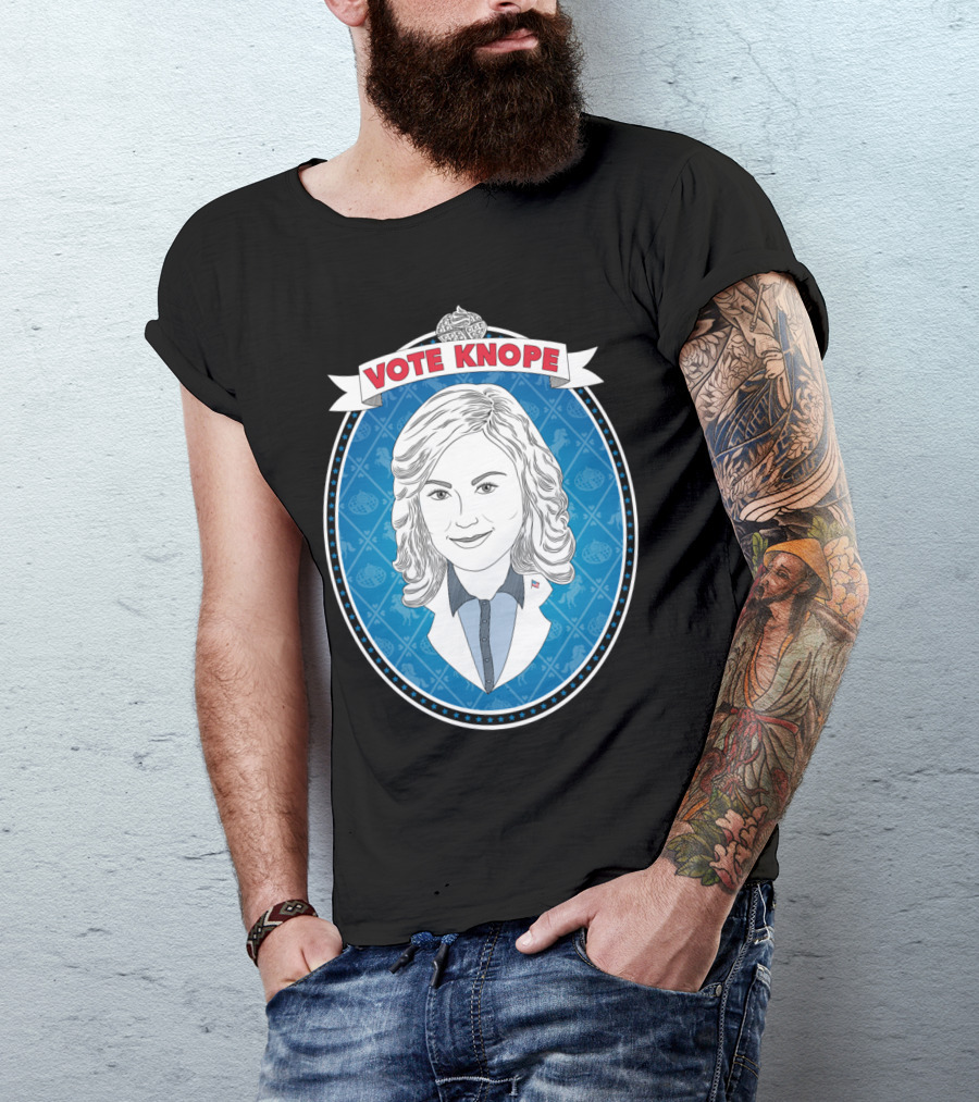 Vote Knope Leslie Portrait Badge T-Shirt