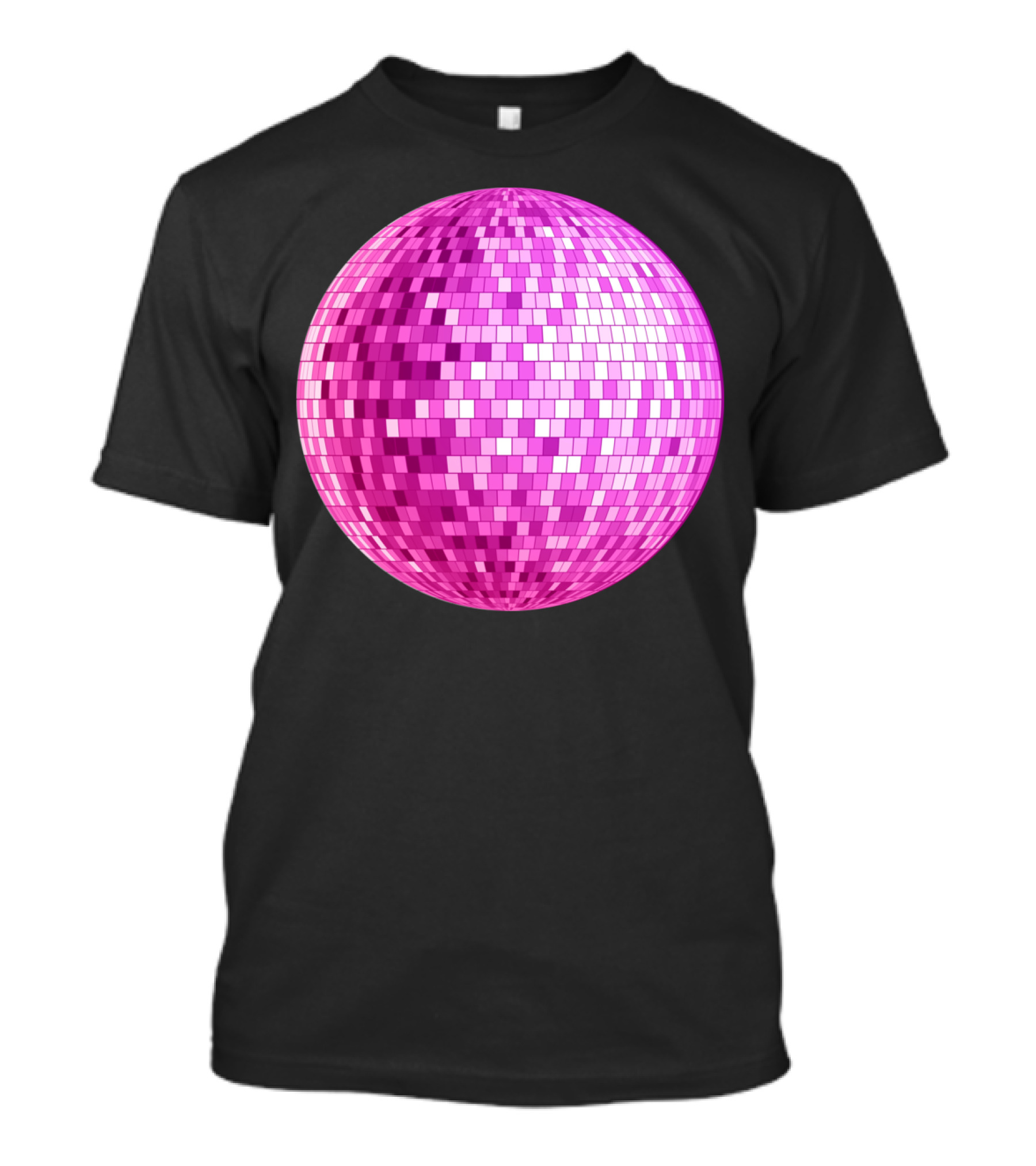 Disco Ball Vintage Dance Discoteque Pink T-Shirt