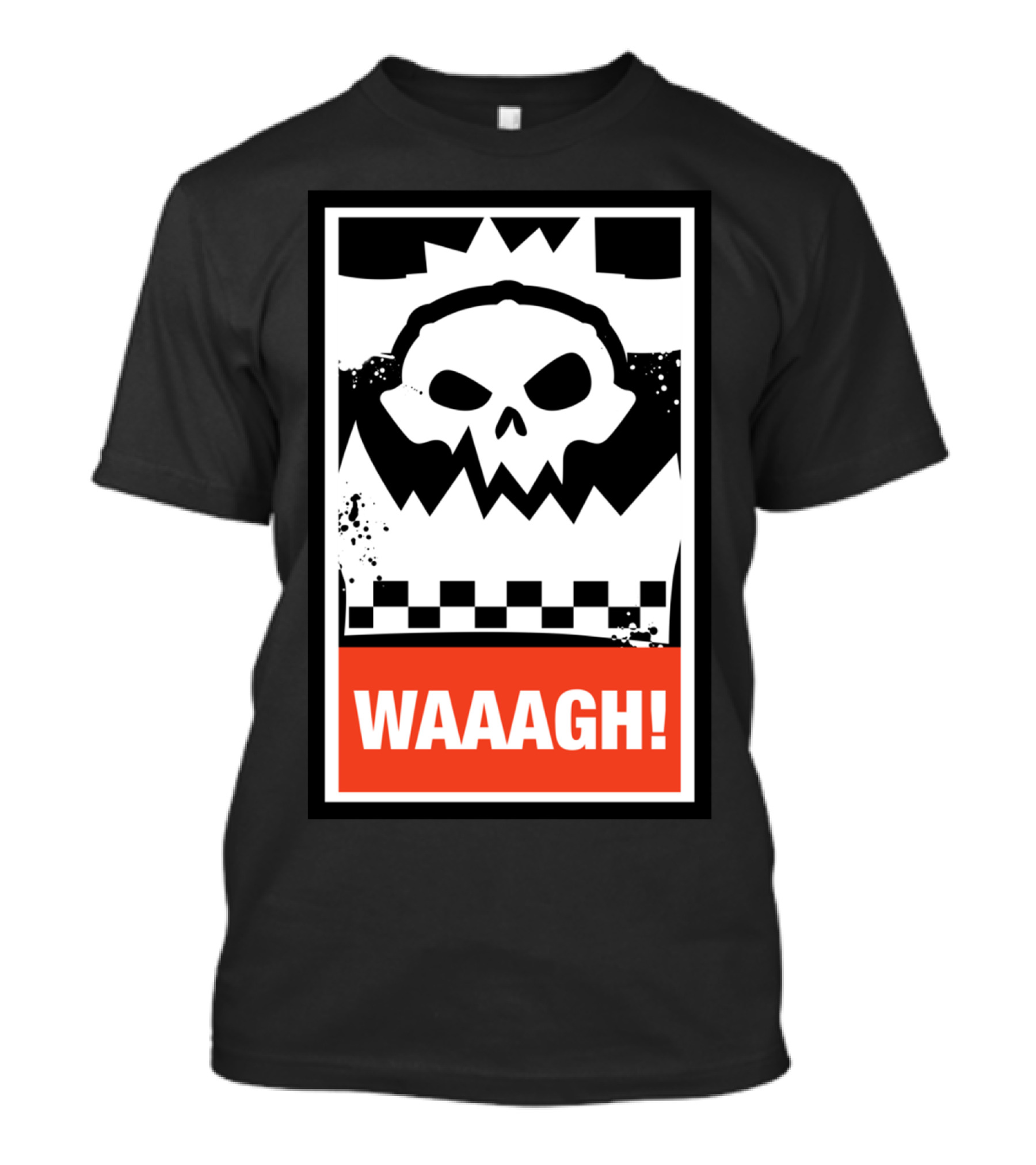 Waaagh Orks Greenskins Skull Emblem T-Shirt