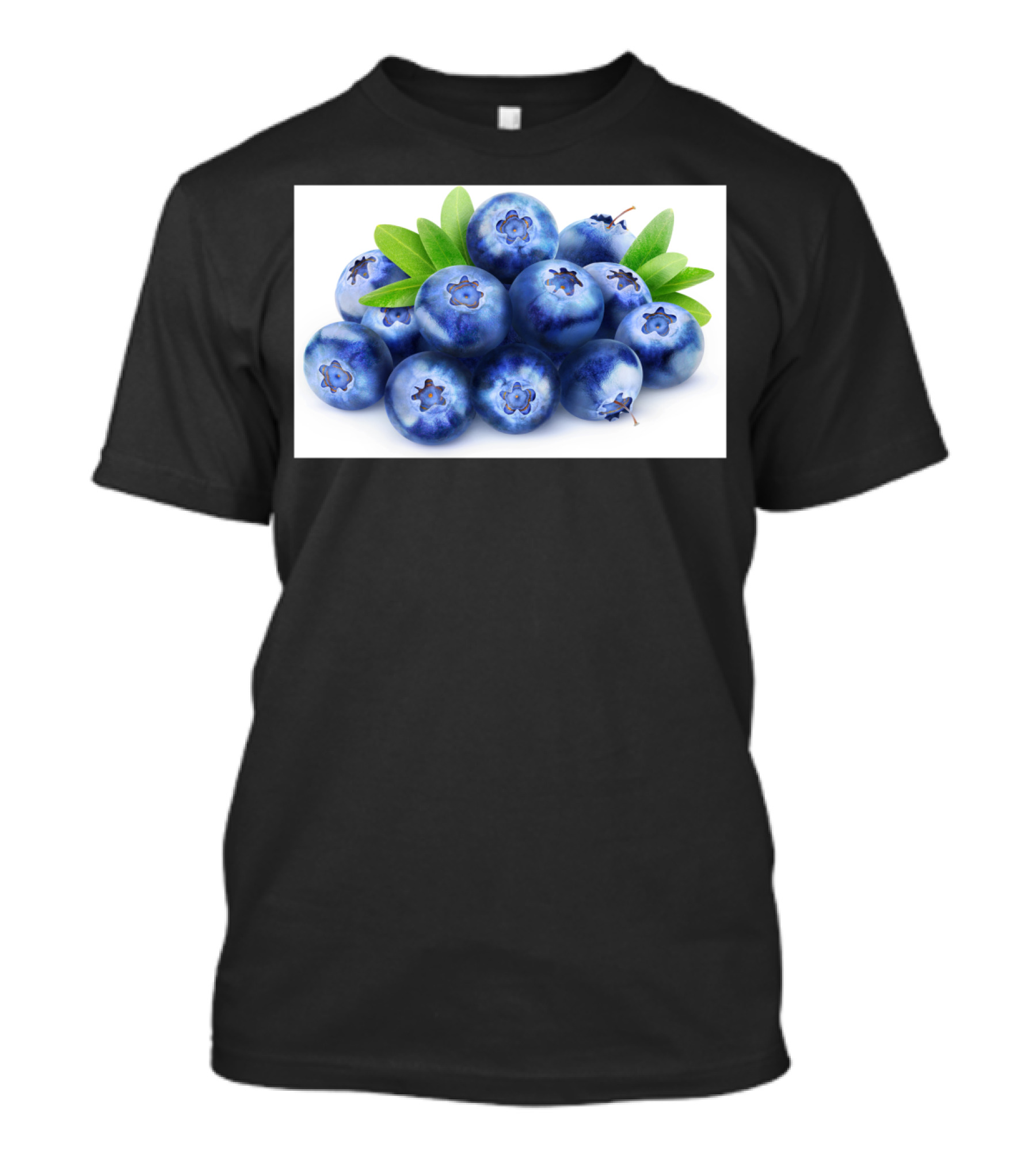 Blueberries With Green Leaves Cluster T-Shirt