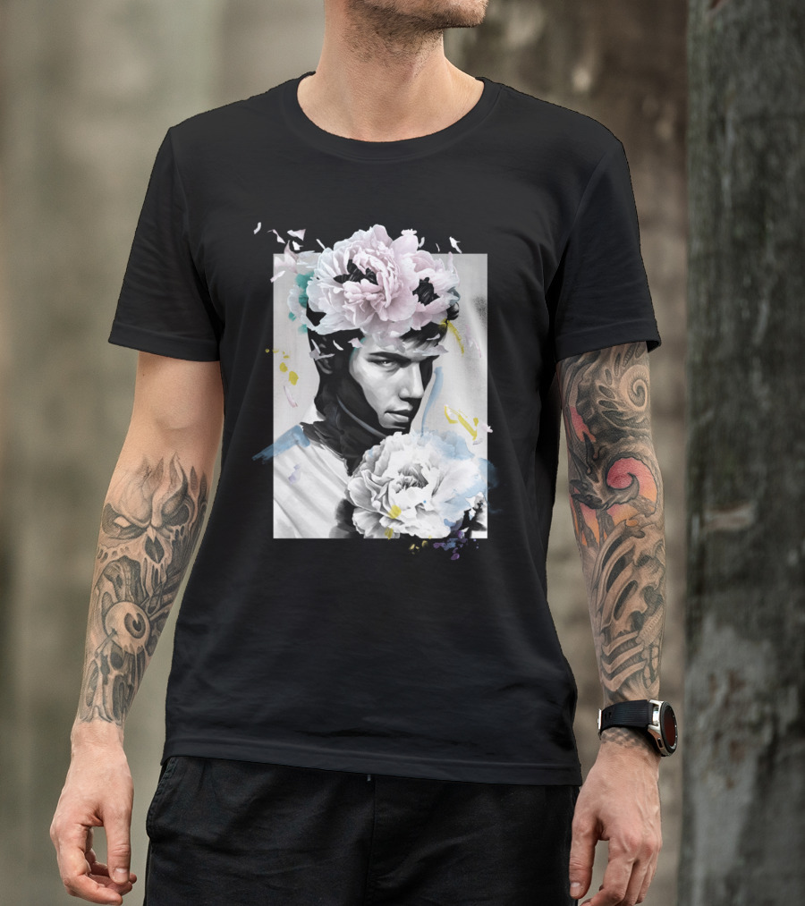 Man Flowers Peonies T-Shirt